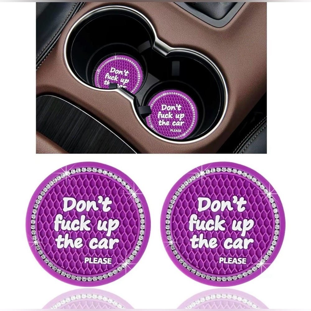 Car Coaster Set with Fun Message - Picture 5 of 7